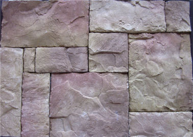 Piedra artificial de la pared del rectángulo múltiple del color con textura ligera
