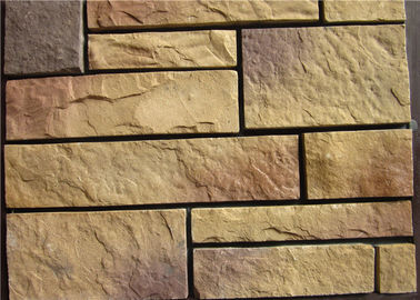 Piedra artificial colorida de la pared de la textura ligera falsa con sabor original rico