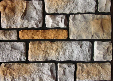 Piedra artificial colorida de la pared para el tamaño del Irregular de la decoración de la pared interior/exterior